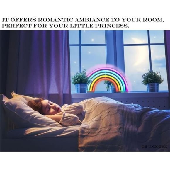 Cute Rainbow Light Signs for Kids Gift's Gift LED Rainbow NeonSigns Rainbow Lamp - Picture 2 of 6